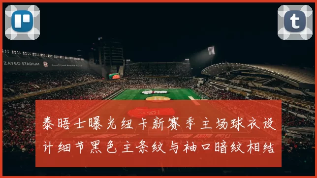 泰晤士曝光纽卡新赛季主场球衣设计细节黑色主条纹与袖口暗纹相结合